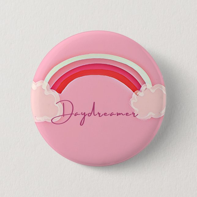 Macaron Rond 5 Cm Bouton Daydreamer. (Devant)