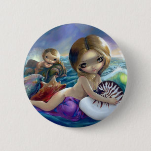 Macaron Rond 5 Cm Bouton de "Amphitrite"