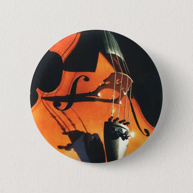 Macaron Rond 5 Cm Bouton de apparence vague de violoncelle (Devant)