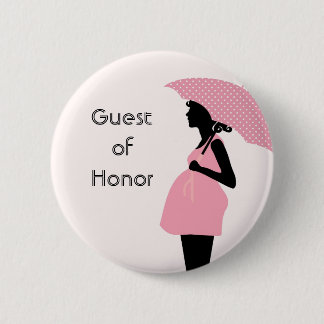 Macaron Rond 5 Cm Bouton de baby shower de "invite de honneur"