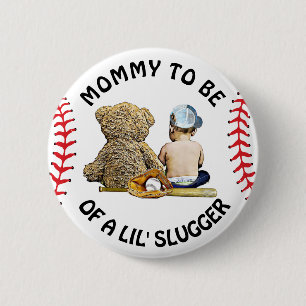 Macaron Rond 5 Cm Bouton de Baby shower de la mamie Lil Slugger