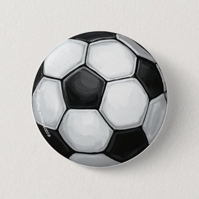 Macaron Rond 5 Cm Bouton de balle de football (Devant)