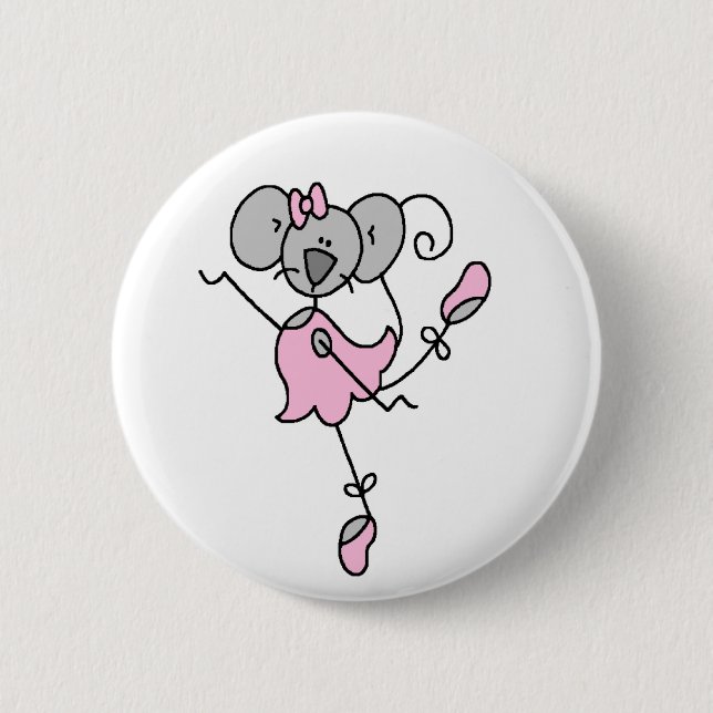 Macaron Rond 5 Cm Bouton de ballerine de souris (Devant)