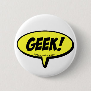 Macaron Rond 5 Cm Bouton de ballon de mot de geek