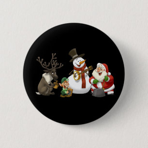 Macaron Rond 5 Cm Bouton de bande de cruche de Noël