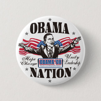 Macaron Rond 5 Cm Bouton de bande dessinée de nation d'Obama