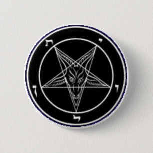 Macaron Rond 5 Cm Bouton de Baphomet