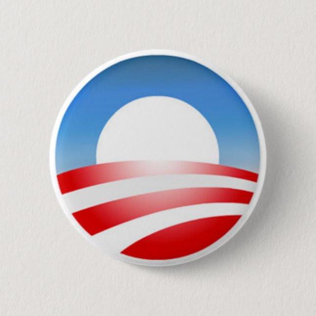 Macaron Rond 5 Cm Bouton de Barack Obama "O" (Devant)