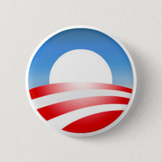Macaron Rond 5 Cm Bouton de Barack Obama "O"