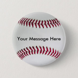 Macaron Rond 5 Cm Bouton de base-ball avec votre message