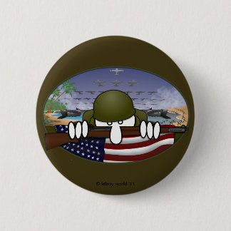 Macaron Rond 5 Cm Bouton de base de Kilroy de la guerre mondiale 2