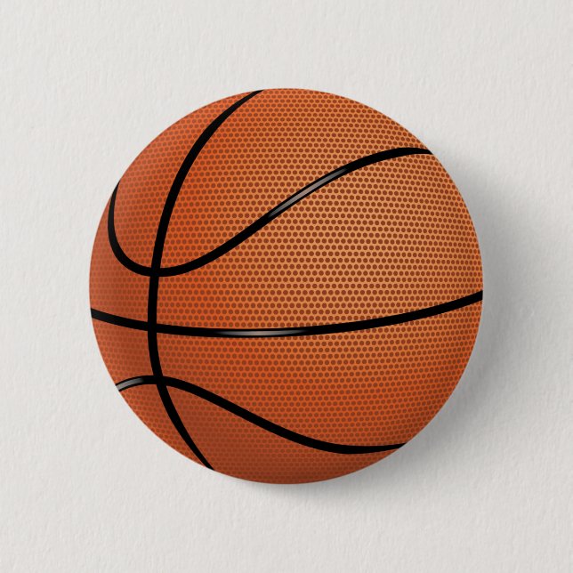 Macaron Rond 5 Cm Bouton de basket-ball (Devant)