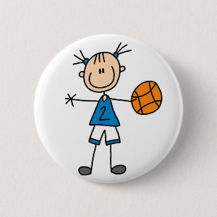 Macaron Rond 5 Cm Bouton de basket-ball de sport