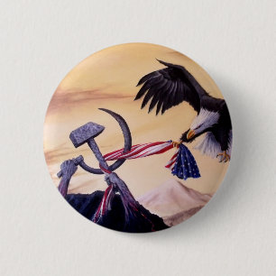 Macaron Rond 5 Cm Bouton "de bataille de libertés"