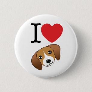 Macaron Rond 5 Cm Bouton de beagle