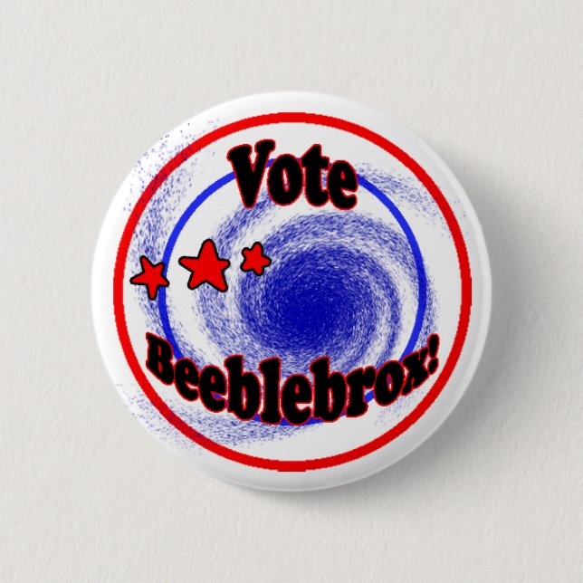 Macaron Rond 5 Cm Bouton de Beeblebrox de vote (Devant)