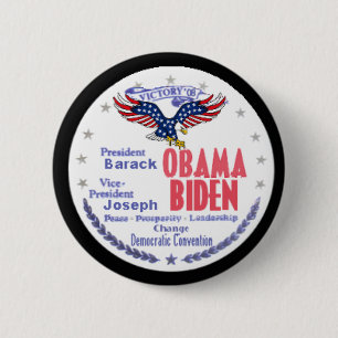 Macaron Rond 5 Cm Bouton de billet d'Obama Biden