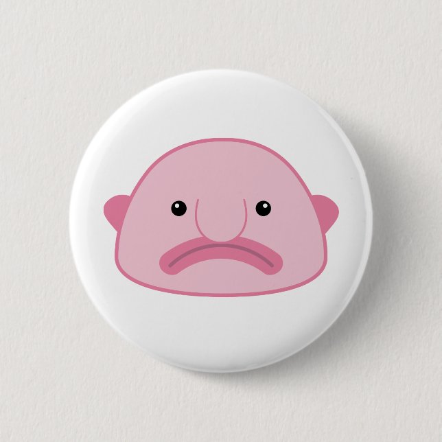 Macaron Rond 5 Cm Bouton de Blobfish (Devant)