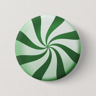 Macaron Rond 5 Cm Bouton de bonbon de menthe verte et blanche