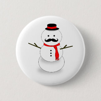 Macaron Rond 5 Cm bouton de bonhomme de neige de moustache