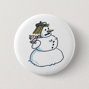 Macaron Rond 5 Cm Bouton de bonhomme de neige féminin