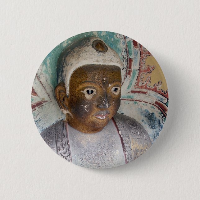 Macaron Rond 5 Cm Bouton de Bouddha (Devant)
