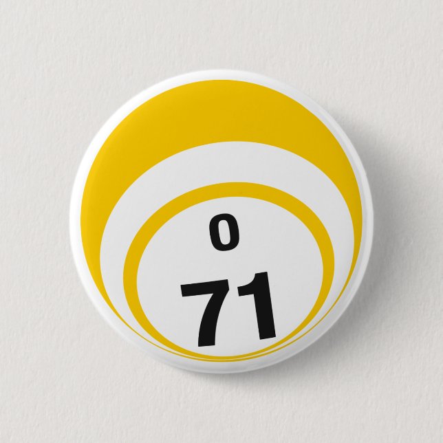 Macaron Rond 5 Cm Bouton de boule du bingo-test O71 (Devant)