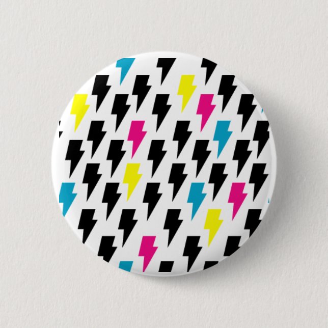 Macaron Rond 5 Cm Bouton de boulon de foudre (Devant)