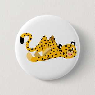Macaron Rond 5 Cm Bouton de Bouton Cheetah Dashing