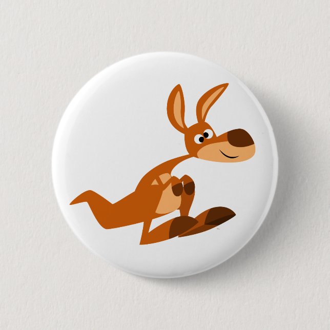 Macaron Rond 5 Cm Bouton de Bouton de Kangaroo Silly Carton (Devant)