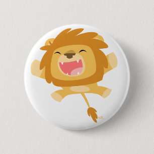 Macaron Rond 5 Cm Bouton de bouton Lion rebondissant