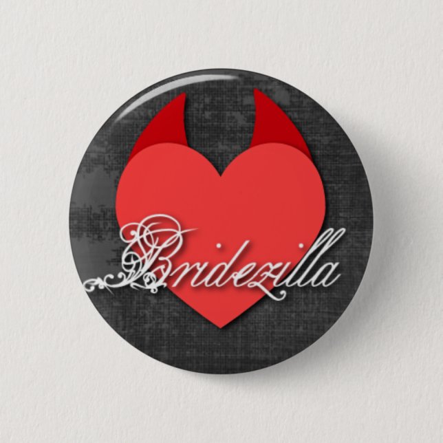 Macaron Rond 5 Cm Bouton de Bridezilla (Devant)