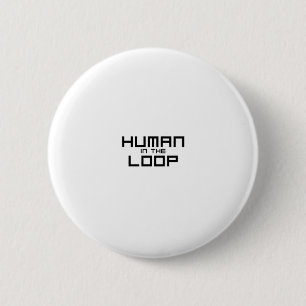 Macaron Rond 5 Cm Bouton de broche technique minimaliste Human in th