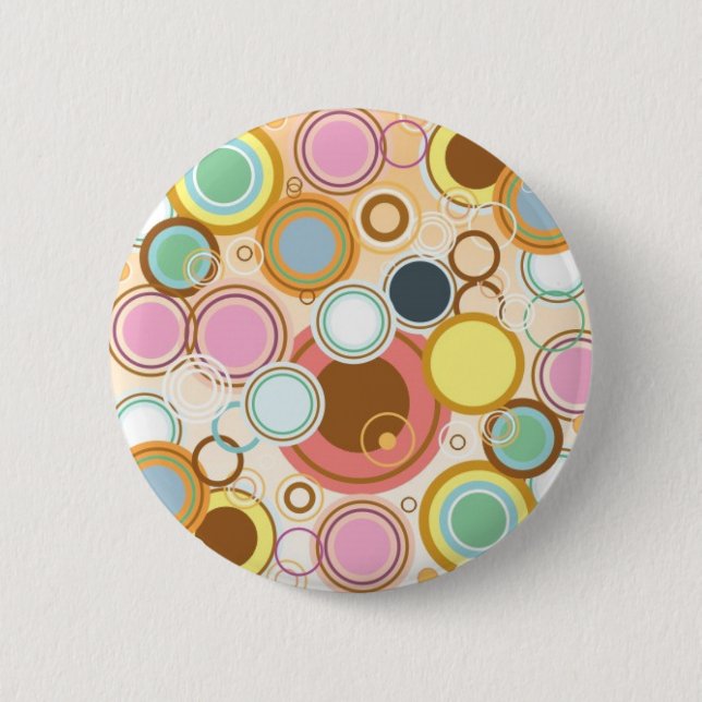 Macaron Rond 5 Cm Bouton de bubble-gum (Devant)
