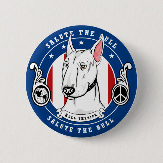 Macaron Rond 5 Cm Bouton de bull-terrier