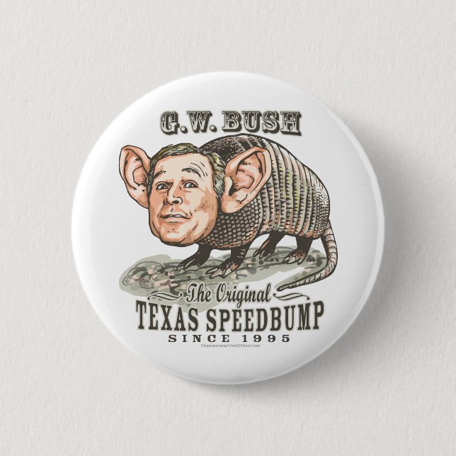 Macaron Rond 5 Cm Bouton de Bush de tatou (Devant)