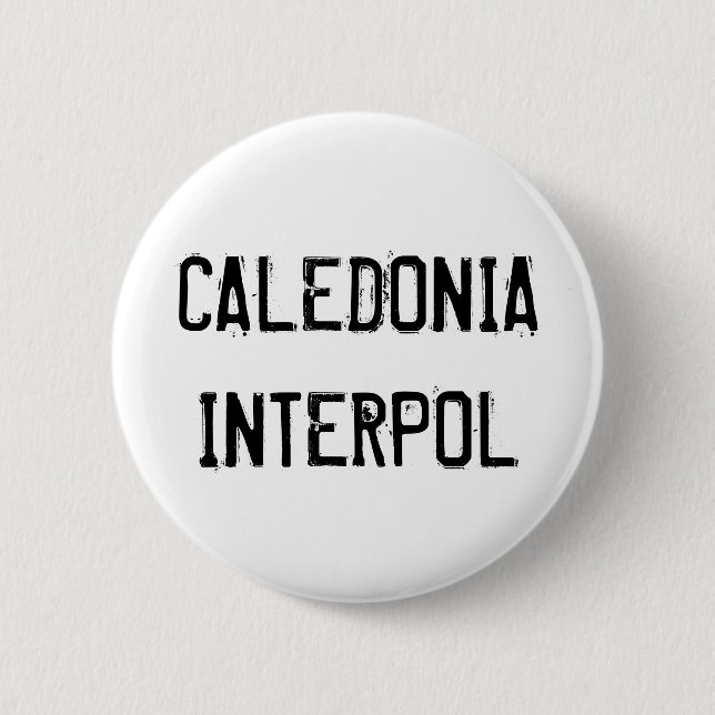 Macaron Rond 5 Cm Bouton de Caledonia Interpol (Devant)