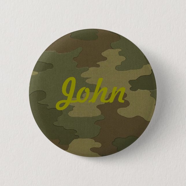 Macaron Rond 5 Cm Bouton de camouflage foncé personnalisé (Devant)