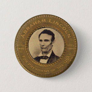 Macaron Rond 5 Cm Bouton de campagne d'Abraham Lincoln
