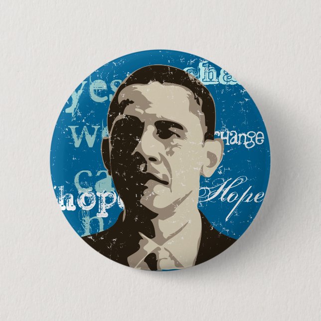 Macaron Rond 5 Cm Bouton de campagne de Barack Obama (Devant)