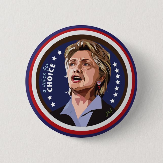 Macaron Rond 5 Cm bouton de campagne de hillary Clinton (Devant)