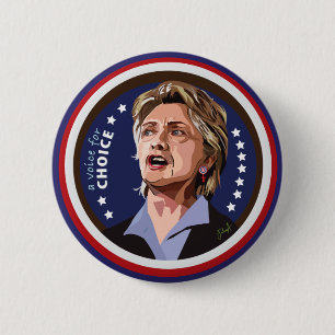 Macaron Rond 5 Cm bouton de campagne de hillary Clinton