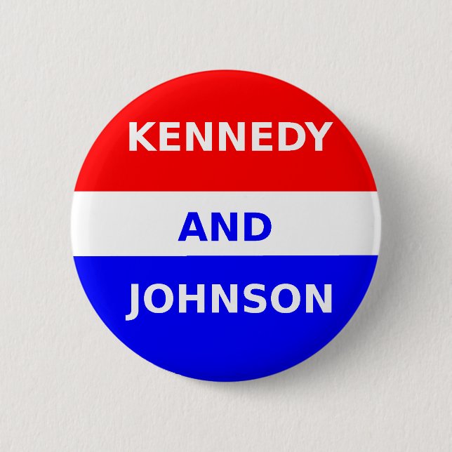 Macaron Rond 5 Cm Bouton de campagne de JFK 1960 (Devant)