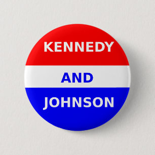 Macaron Rond 5 Cm Bouton de campagne de JFK 1960