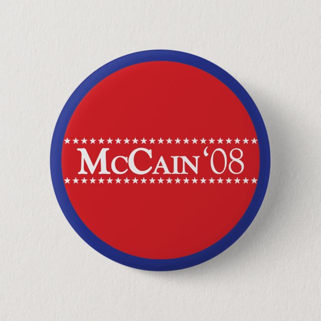 Macaron Rond 5 Cm Bouton de campagne de John McCain (Devant)