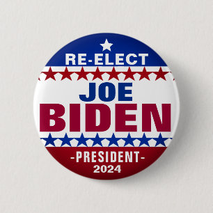 Macaron Rond 5 Cm Bouton de campagne de réélection Joe Biden 2024