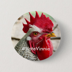 Macaron Rond 5 Cm Bouton de campagne de Vinnie de candidat