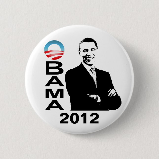Macaron Rond 5 Cm Bouton de campagne d'Obama 2012 (Devant)