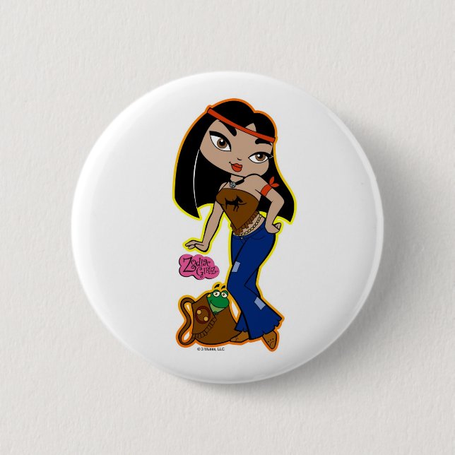 Macaron Rond 5 Cm Bouton de Cancer (Devant)