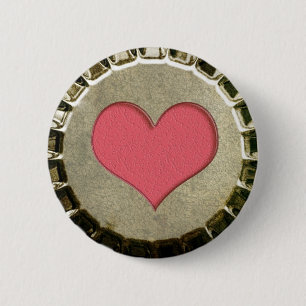 Macaron Rond 5 Cm Bouton de capsule de coeur